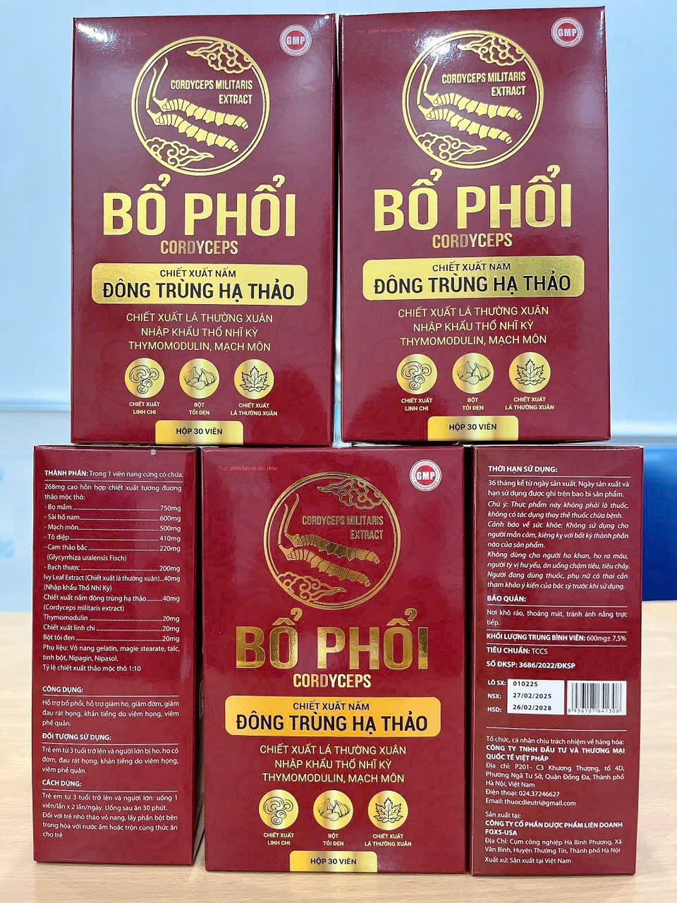 Bổ Phổi Cordyceps (L/30viên) _ Đỏ