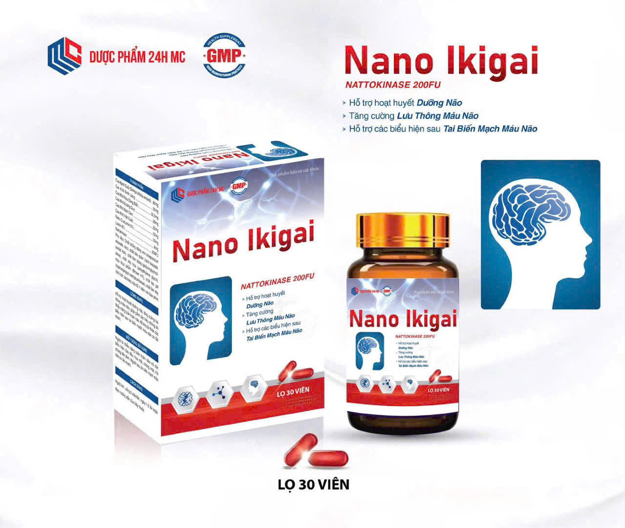 Bổ Não Lọ Nano Ikigai Mc (Lọ 30 Viên)