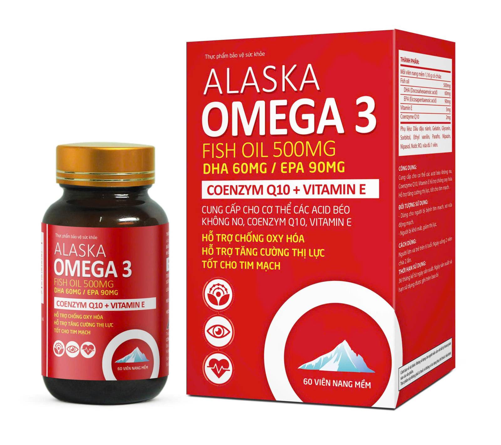 Alaska Omega 3 Đỏ Th (Lọ 60 Viên)