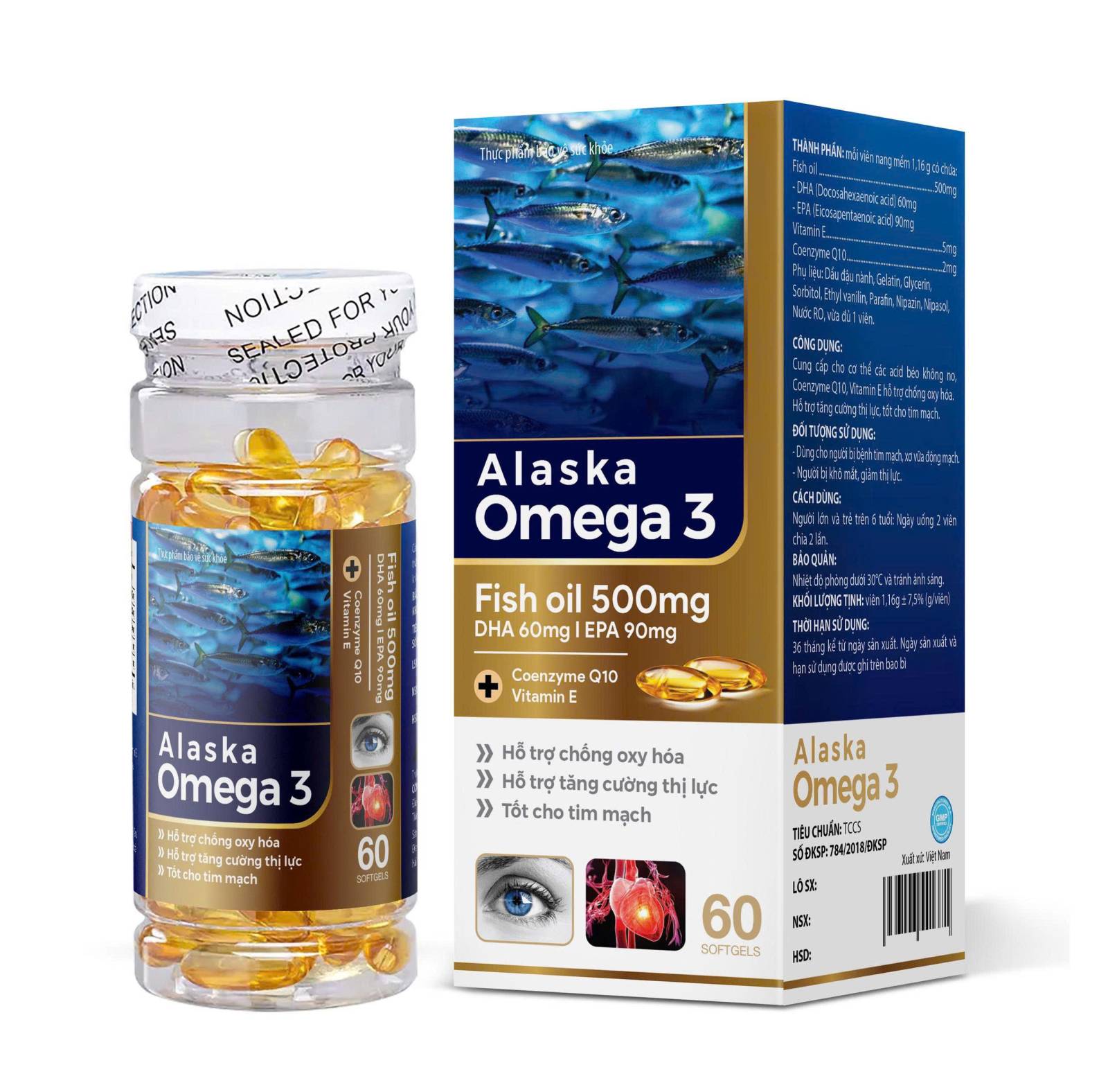 Alaska Omega 3 Xanh (Lọ 60 Viên)