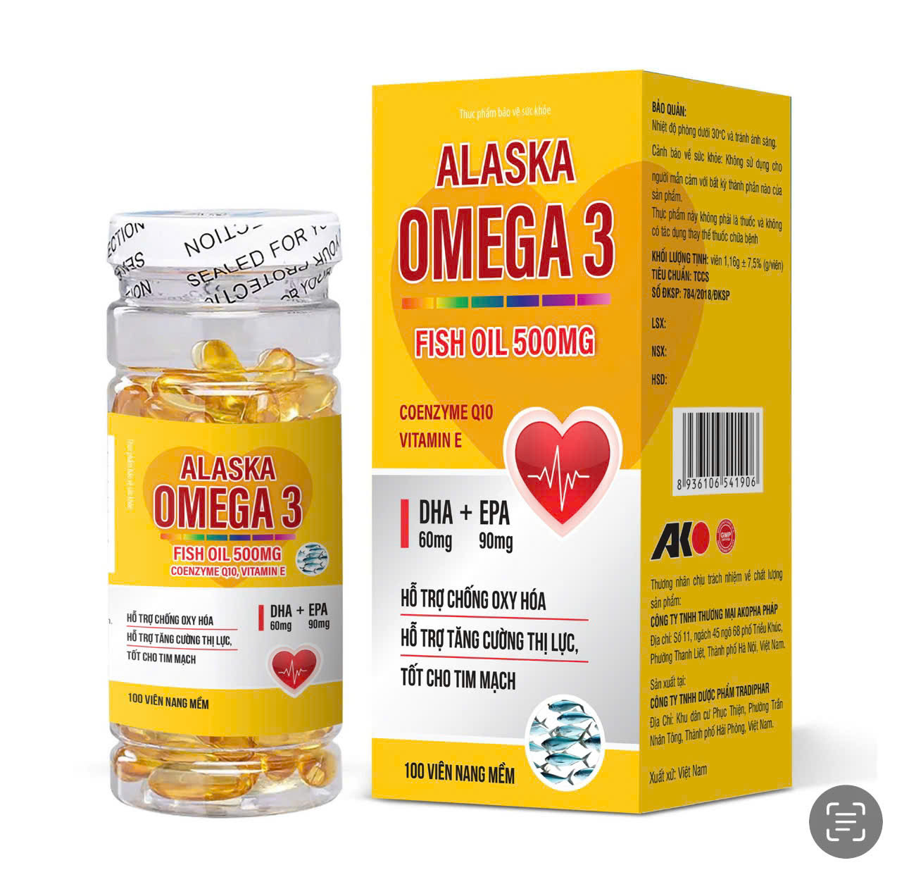 Alaska Omega 3 vàng (lọ/100viên)