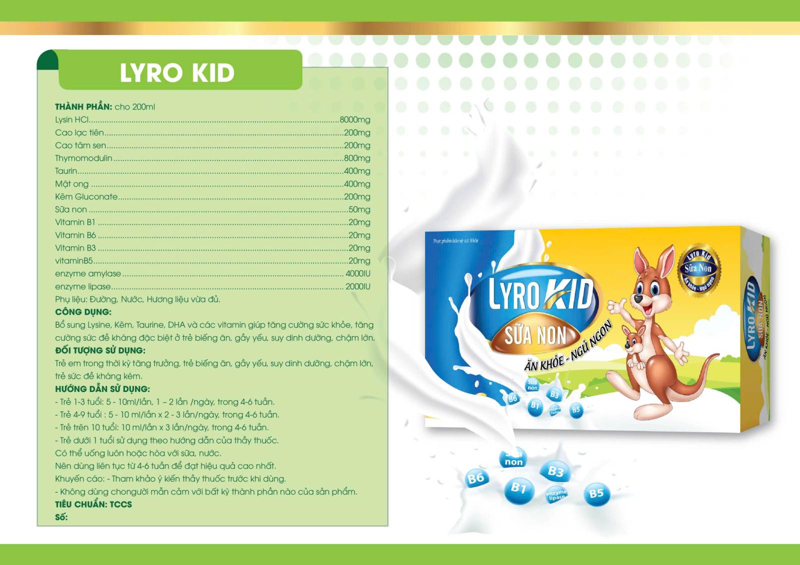Lyro Kid sữa non (H/20ống)