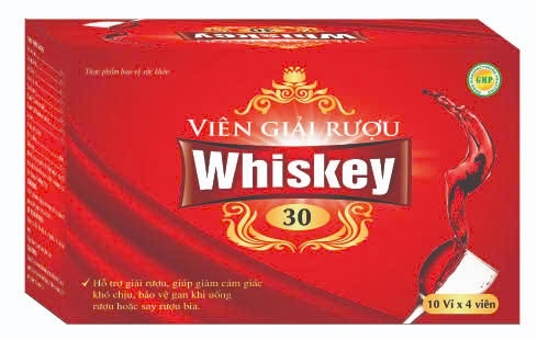 Viên giải Rượu Whiskey đỏ (H/10vỉ 4viên)