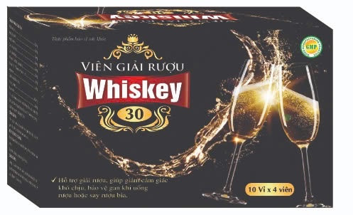 Viên giải Rượu Whiskey đen (H/10vỉ 4viên)