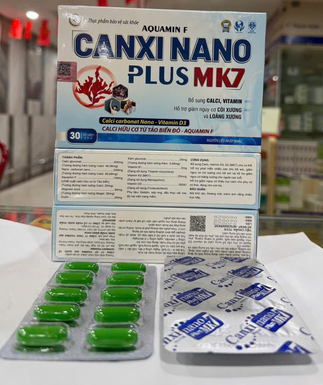 Canxi Nano Plus Mk7 Vỉ 30 Viên