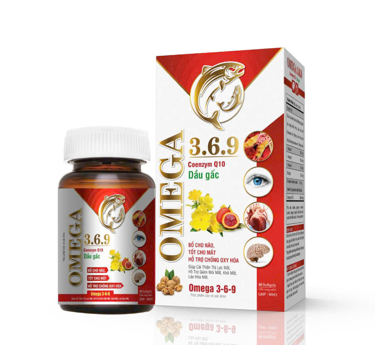Omega 369 Dầu Gấc đỏ (Lọ/60V) K72- Date 8/28