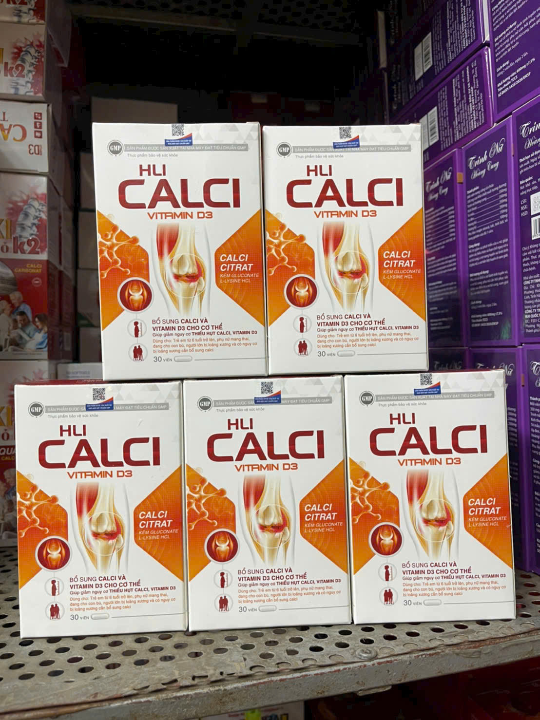 Calci Vitamin D3 Hùng Linh Lọ 30 Viên