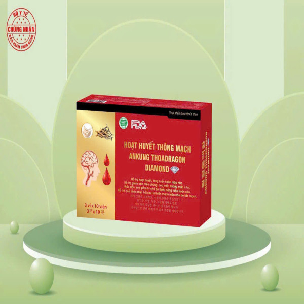 Hoạt Huyết Thông Mạch Ankung Thoadragon Diamond _Vn (Hộp/3 Vỉ X 10 Viên)