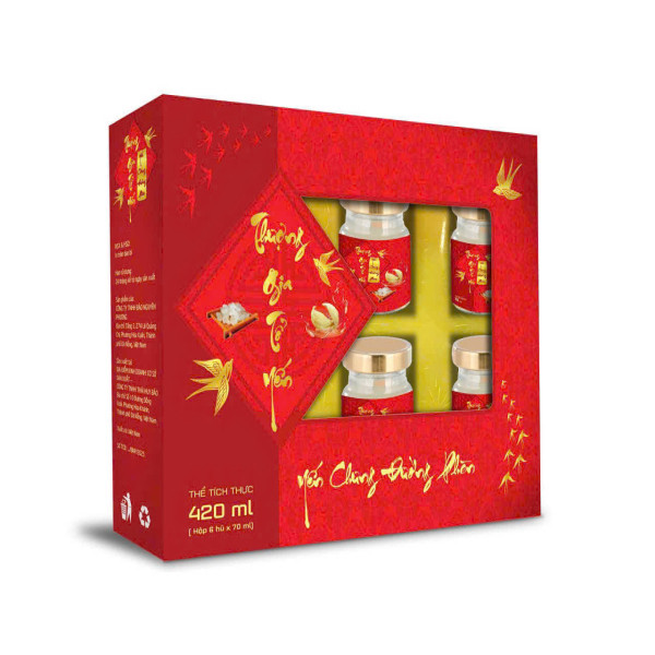 Thượng Gia Tổ Yến Đường Phèn _Đỏ (Hộp/6 Hũ X 70Ml)