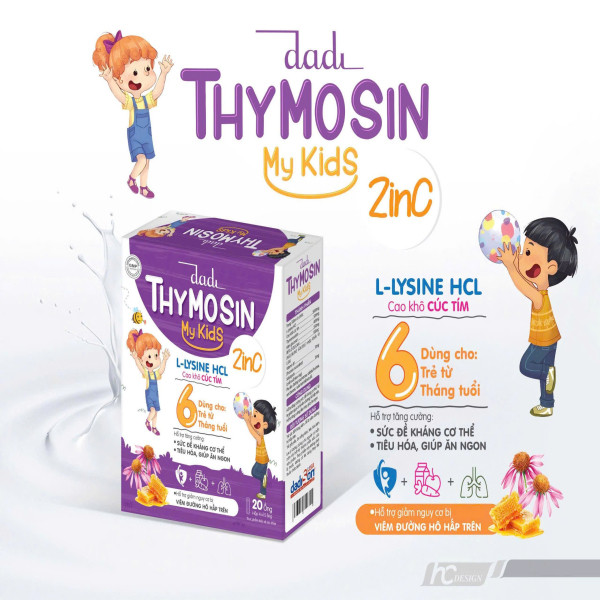 Thymosin Zinc Tăng Sức Đề Kháng (Tím) _Dadi (Hộp/20 Ống)