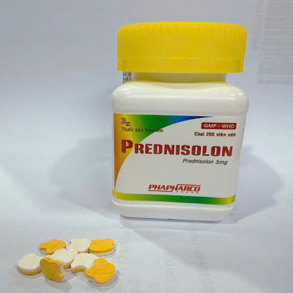 Prednisolon 5Mg _Phapharco (Lọ/200 Viên) Nén 2 Màu