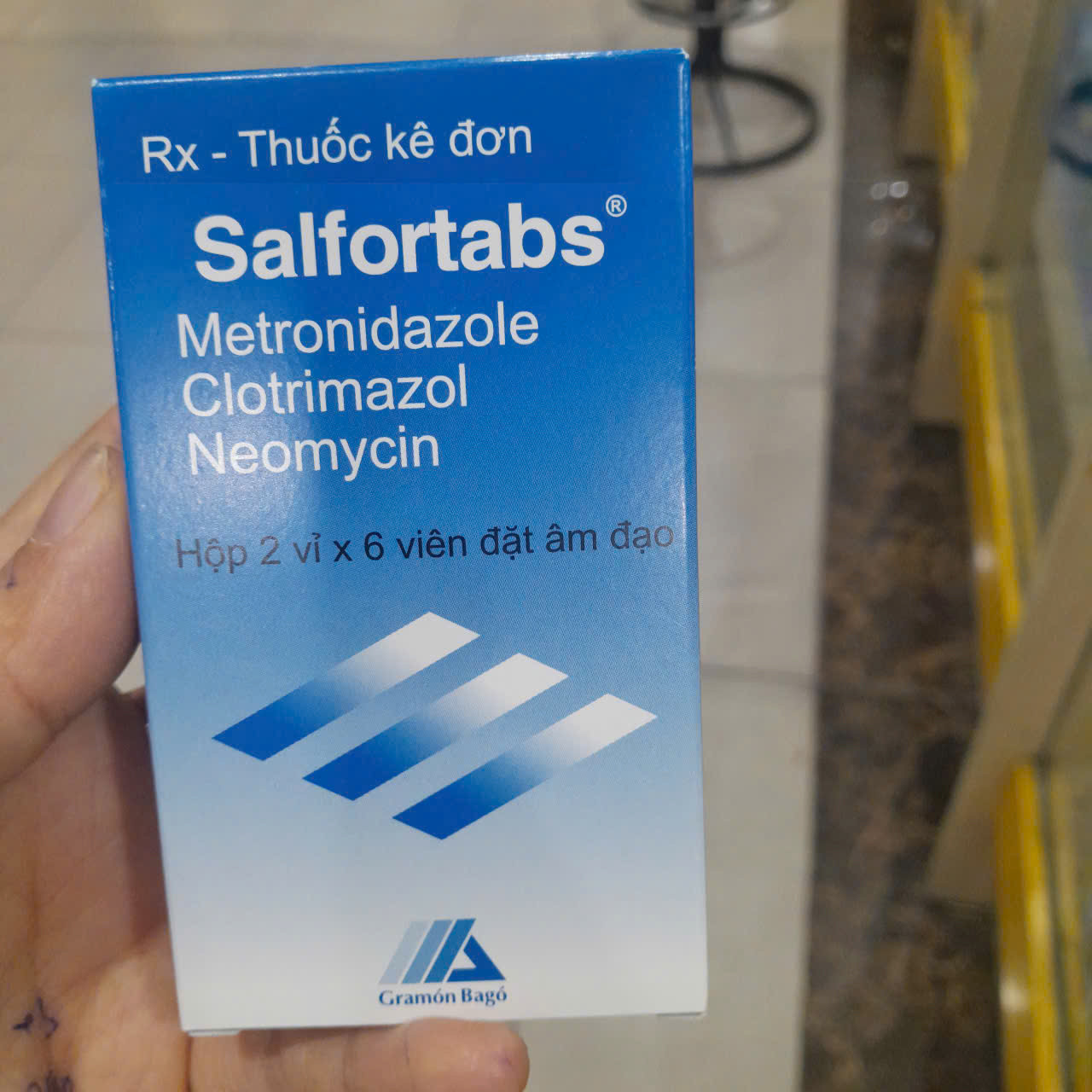 Sadetabs (salfortabs) mẫu mới Đặt Pk Gramon Bago _Uruguay (H12V)