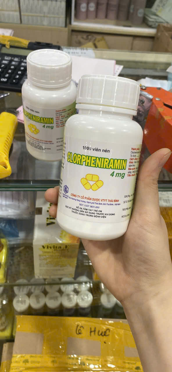 Clorpheniramin Nén, đắng _ duợc Thái Bình (L1000V)