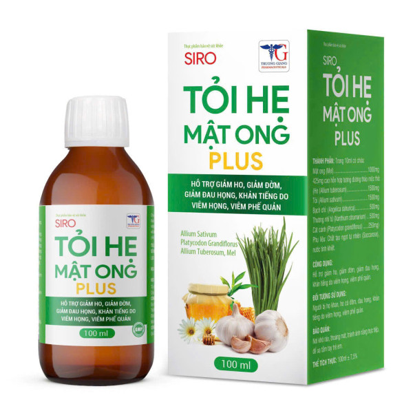 Siro Tỏi Hẹ Mật Ong Plus _Trường Giang (Lọ/100Ml) K80
