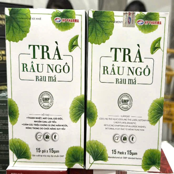 Trà Râu Ngô Rau Má (Gói) _Hp Pharma (Hộp/15 Gói X 15Gr)