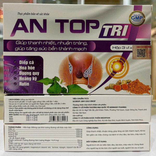 An Top Trĩ Viên _Md (H/30V) Vỉ Bạc