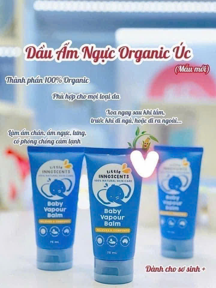 Dầu Ấm Ngực Baby Vapour Balm (T/75g) Úc