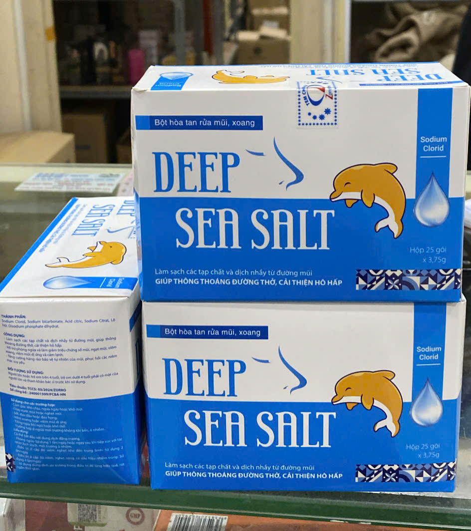 Muối Rửa Mũi Xoang Deep Sea Salt (Hộp/25 Gói X 3,75G)
