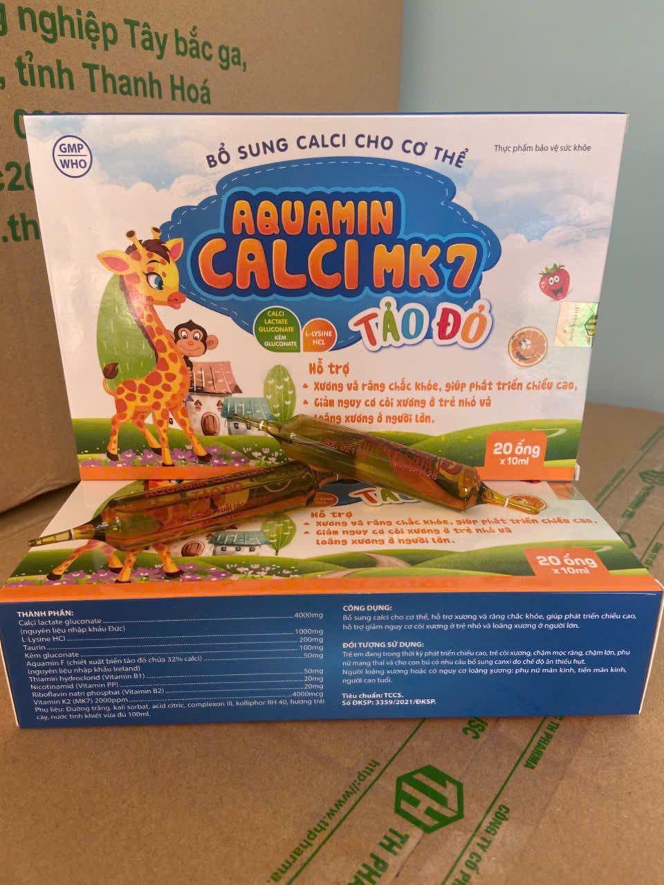 Aquamin Calci MK7 Tảo đỏ (H/20ống)