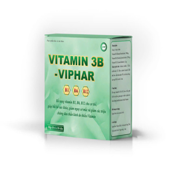 Vitamin 3B Viphar (Xanh) _Rox (Hộp/100V) K100H