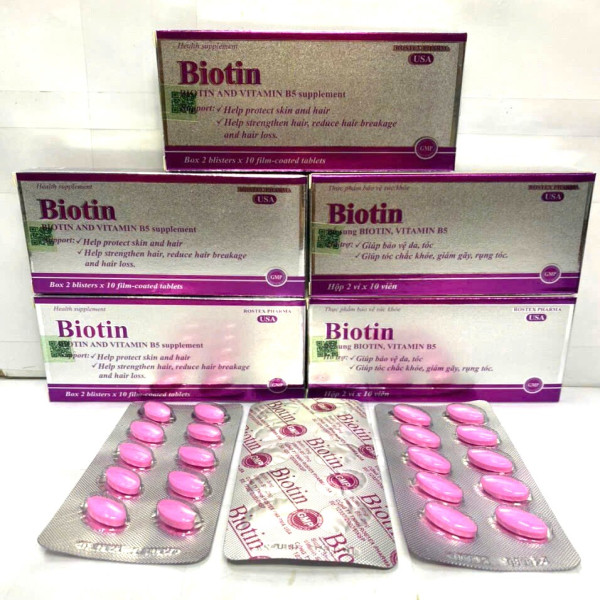 Biotin Hồng _Rox (Hộp/2 Vỉ X10 Viên)