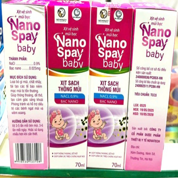 Xịt Muối Biển Nano Spay Baby (Hồng) (Lọ/70Ml)