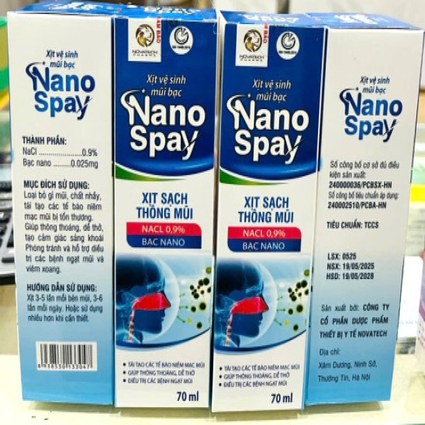 Xịt Muối Biển Nano Spay Baby (Xanh) (Lọ/70Ml)