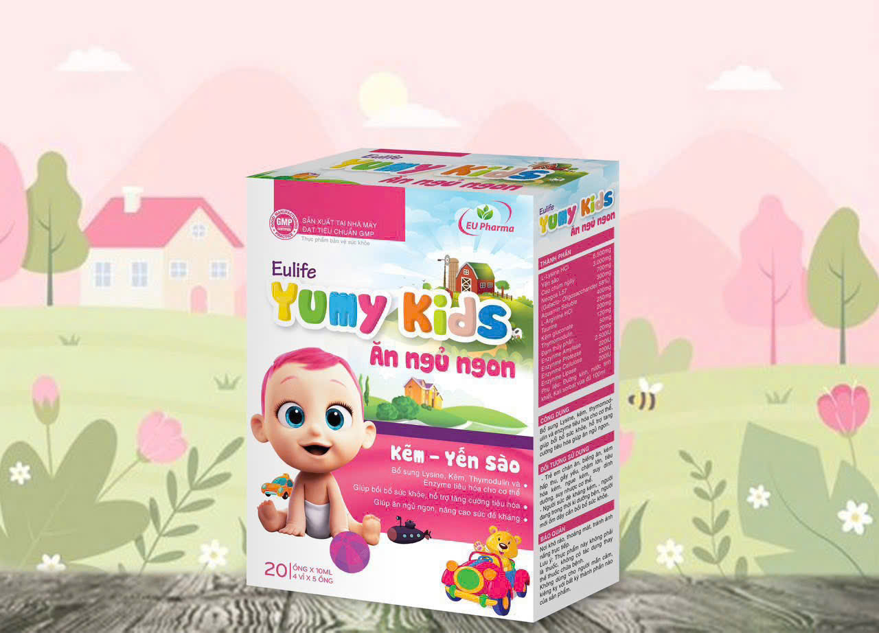 Yumy Gold Kẽm Yến sào (H/20ống) hộp vuông