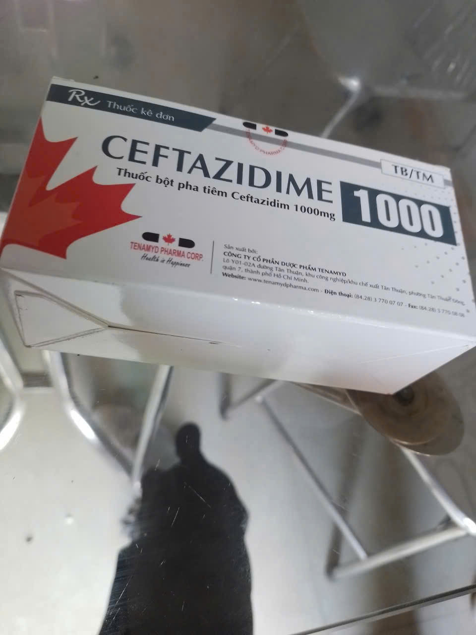 ceftazidime 1000mg (H/10lọ)