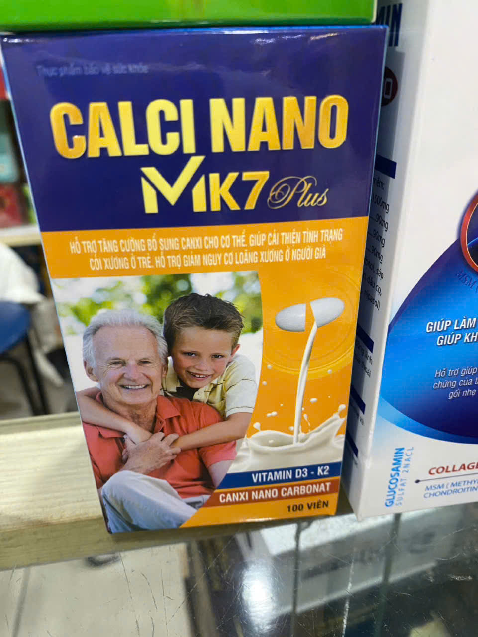 calci nano MK7 plus lọ 100 viên, hàng điểm