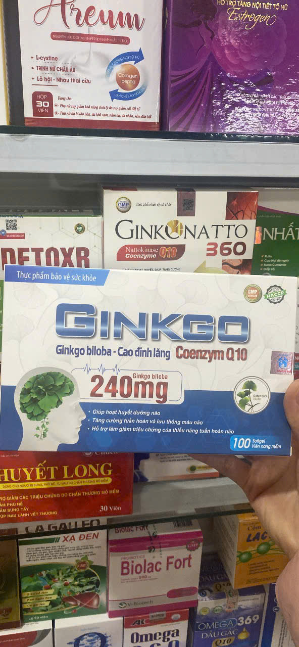 Ginkgo Coenzym Q10 240mg (H/100v) Xanh