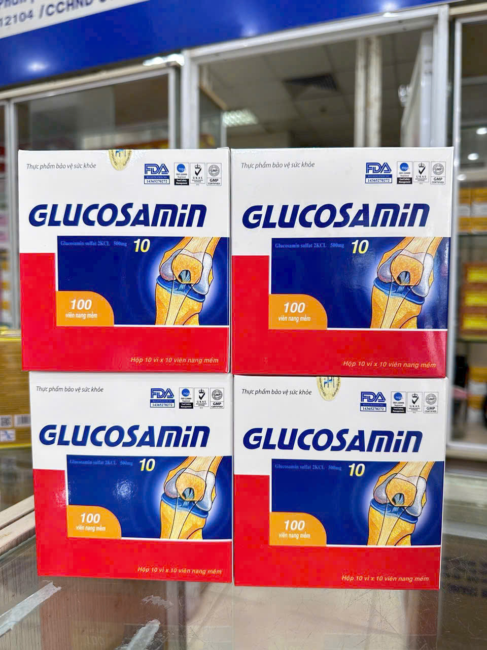 Glucosamin 500mg đỏ (H/100v)