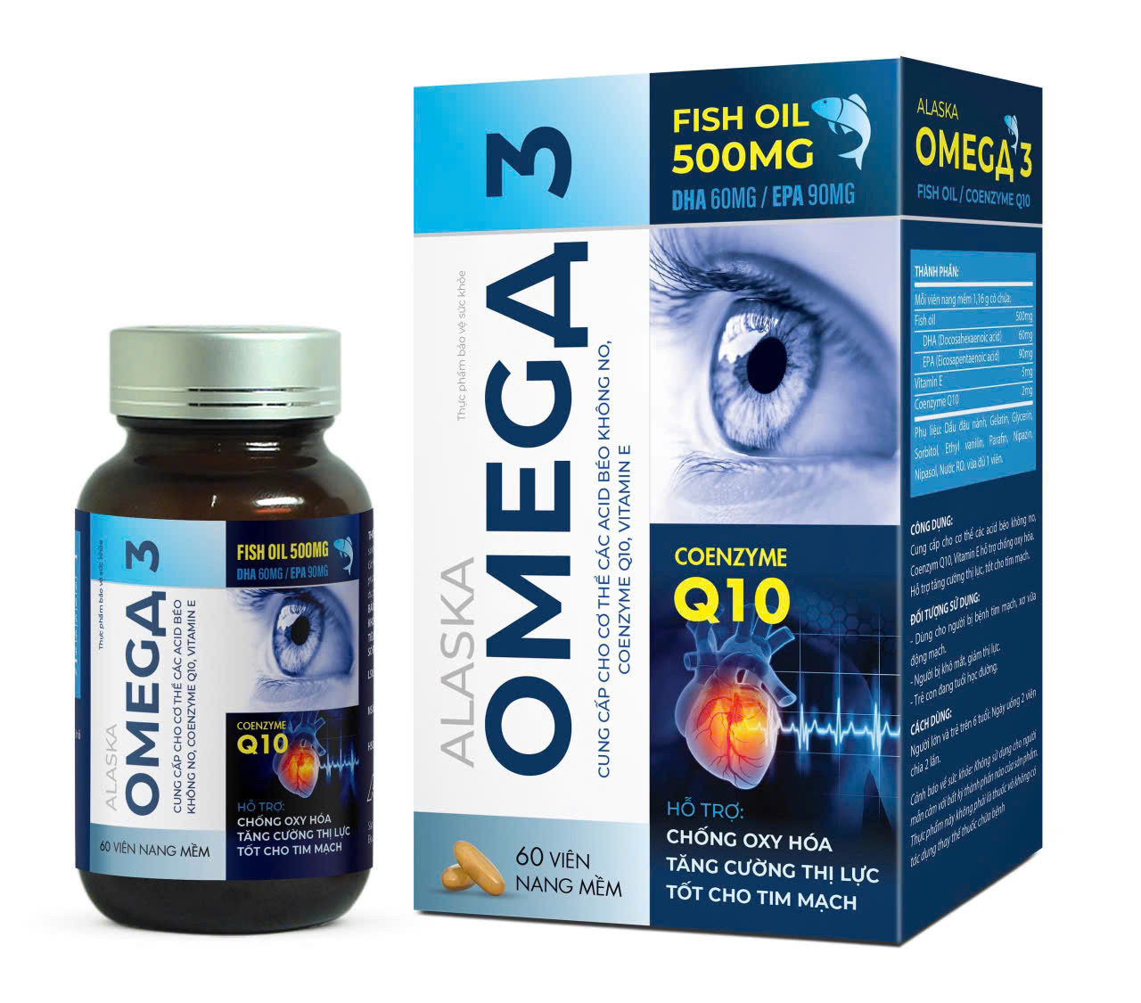 Omega 3 (L/60v) xanh