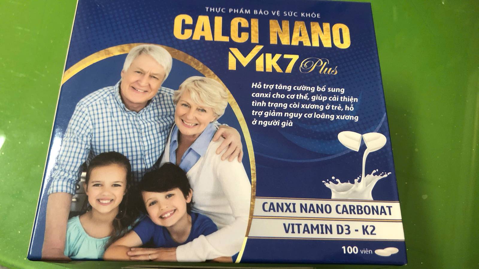 Calci nano MK7 Plus Xanh (H/100v) Trường an
