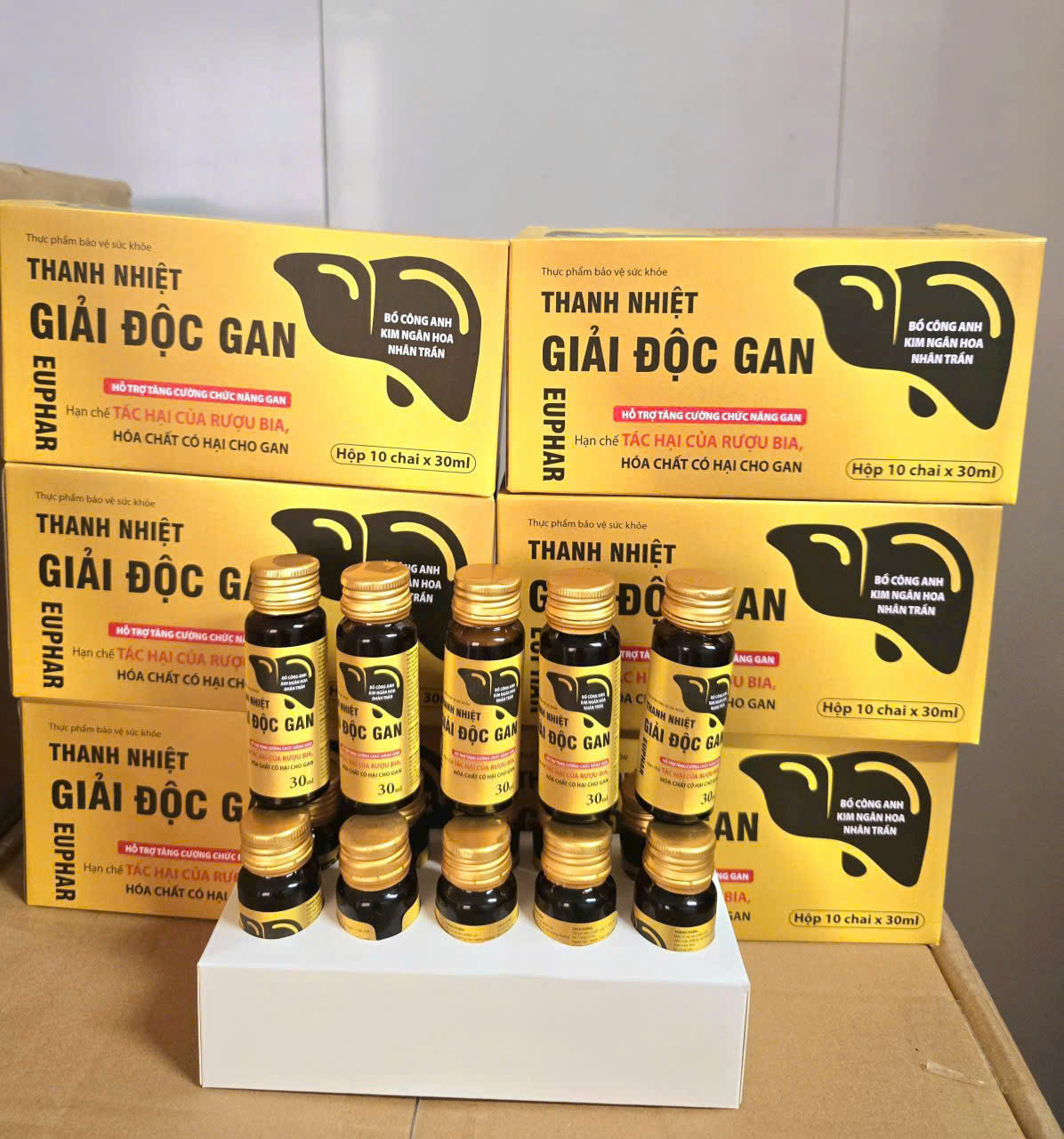 Nước giải độc gan (H/10 lọ 30ml) Vàng