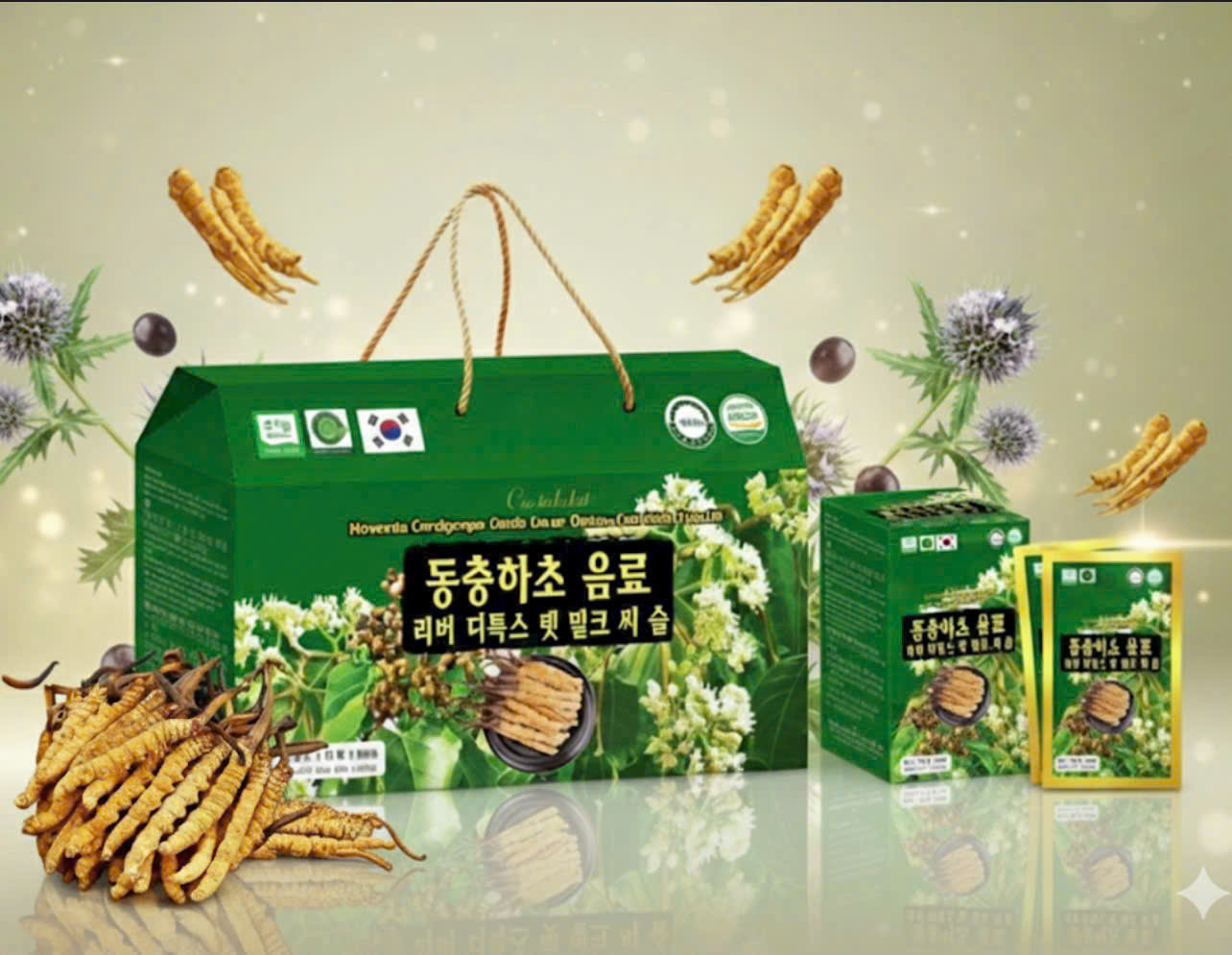 Nước Đông Trùng Gói Xanh Việt Nam (3H X 10 Gói X 80Ml)