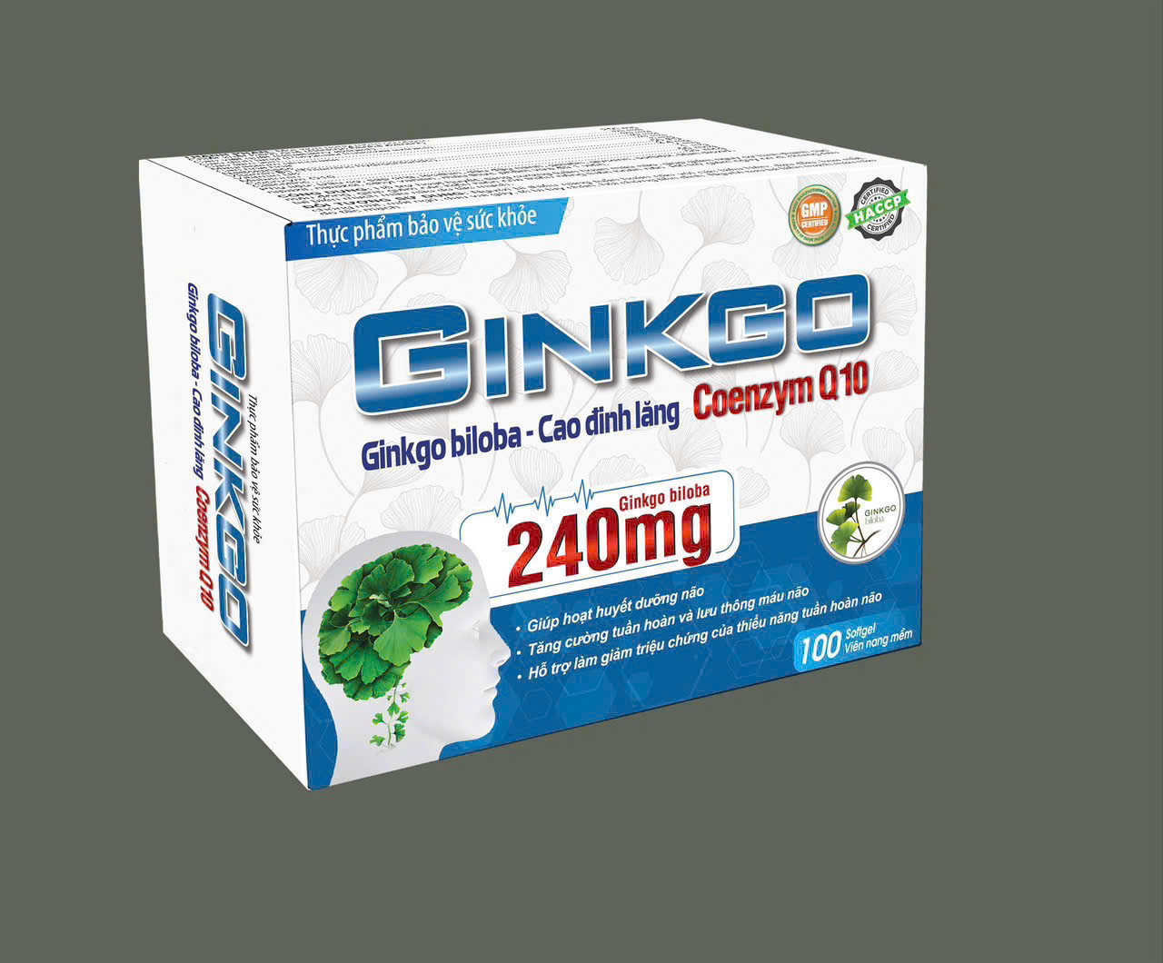 Ginkgo Coenzym Q10 240mg (H/100v) Xanh