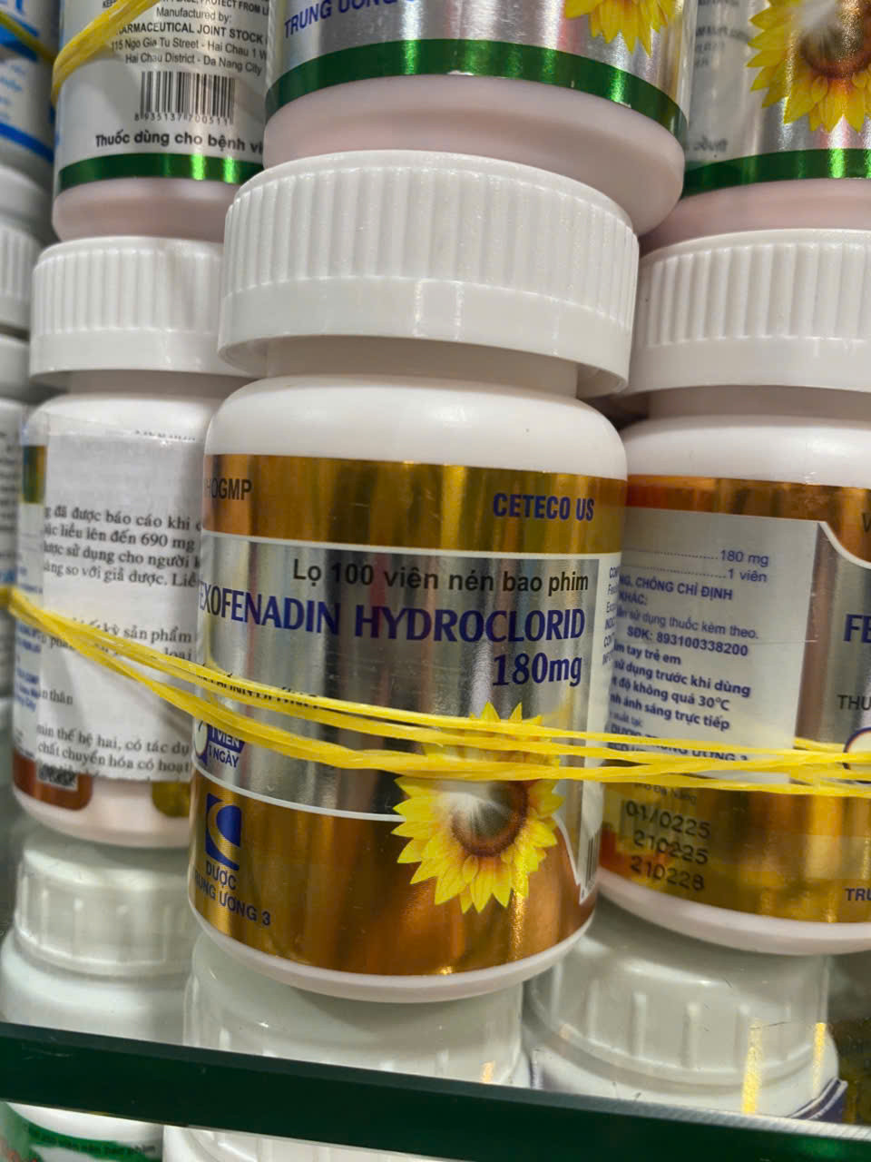 Fexofenadin 180mg (Lọ/100v)