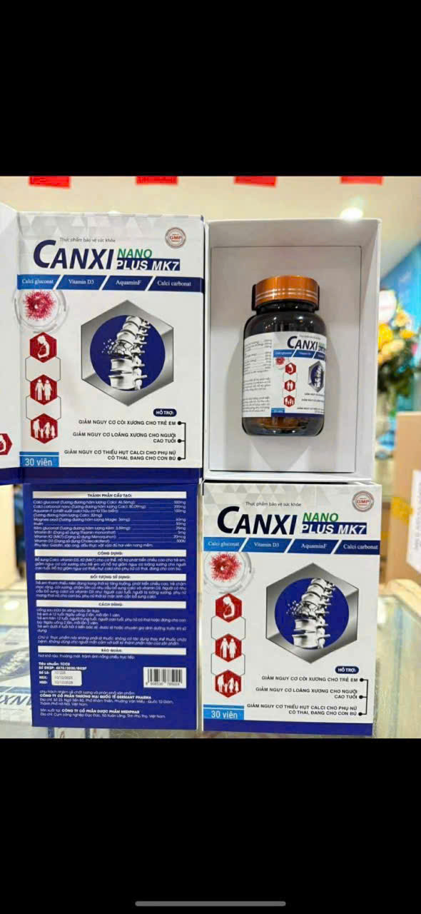 Canxi Nano Plus Mk7 _gỗ (Lọ/30v)
