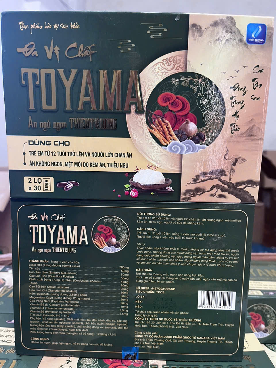 Đa Vi Chất Toyama (H/2lọ X 30v) xanh