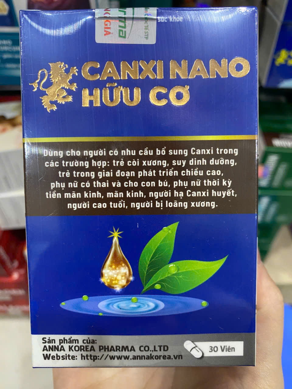 Canxi Nano Hữu Cơ (L/30v)
