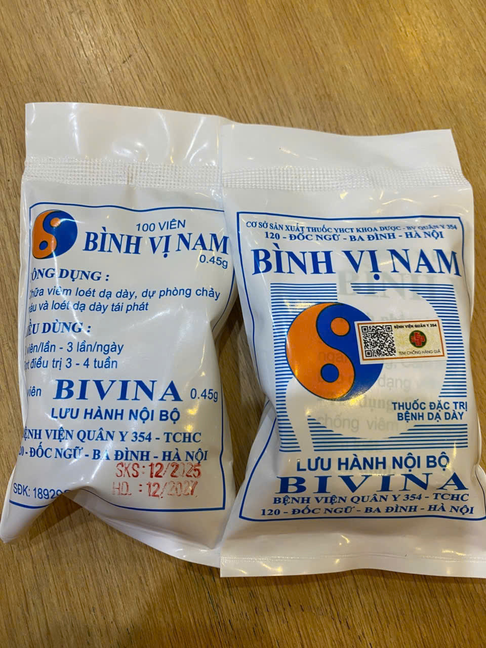Bình Vị Nam 354 0.45G (Gói 100 Viên)