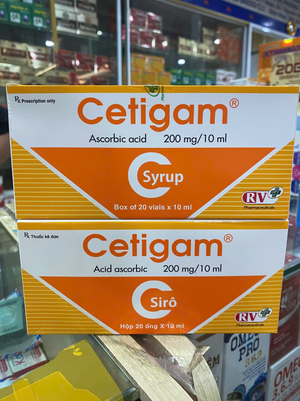 Cetigam (Vitamin C thuốc) (H/20ống 10ml)