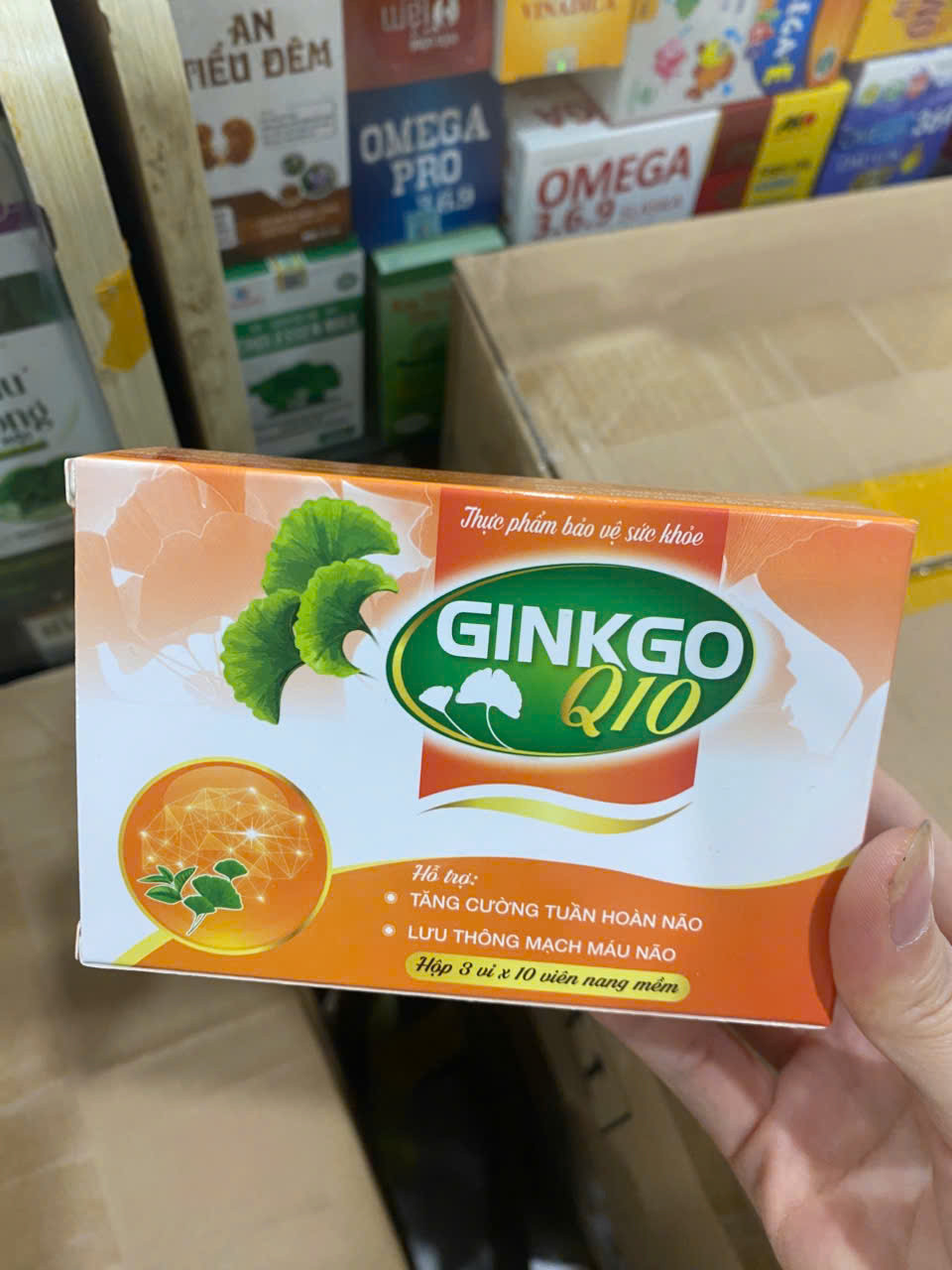 Ginkgo Q10 (H/30v) hộp cam