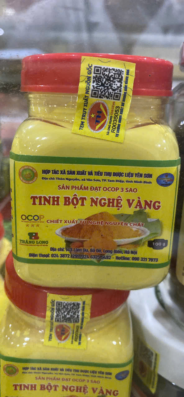 Tinh Bột Nghệ Vàng Yên Sơn Ninh Bình Lọ 100Gram