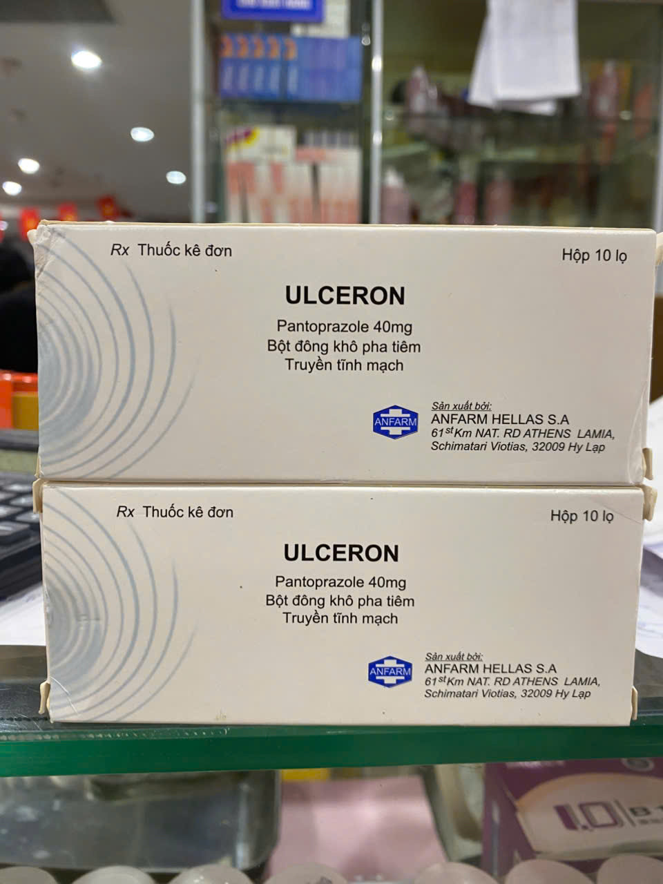 Ucreron (pantoprazole 40mg) tiêm (H/10Lọ) Hy lạp