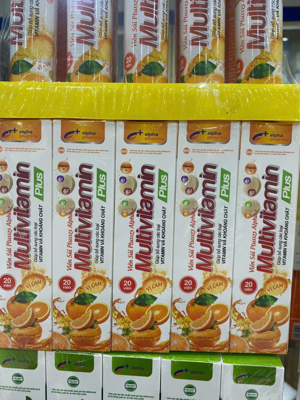 Sủi Multivitamin Cam  4G có vỏ _ (Cọc/10T/20V)