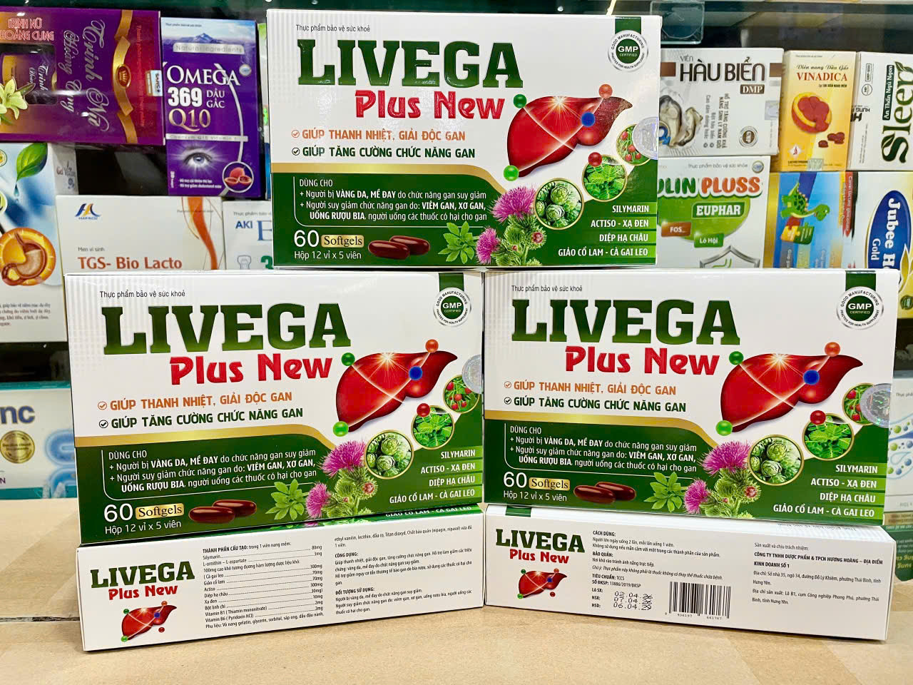 Livega Plus New (H/60viên) Xanh trắng