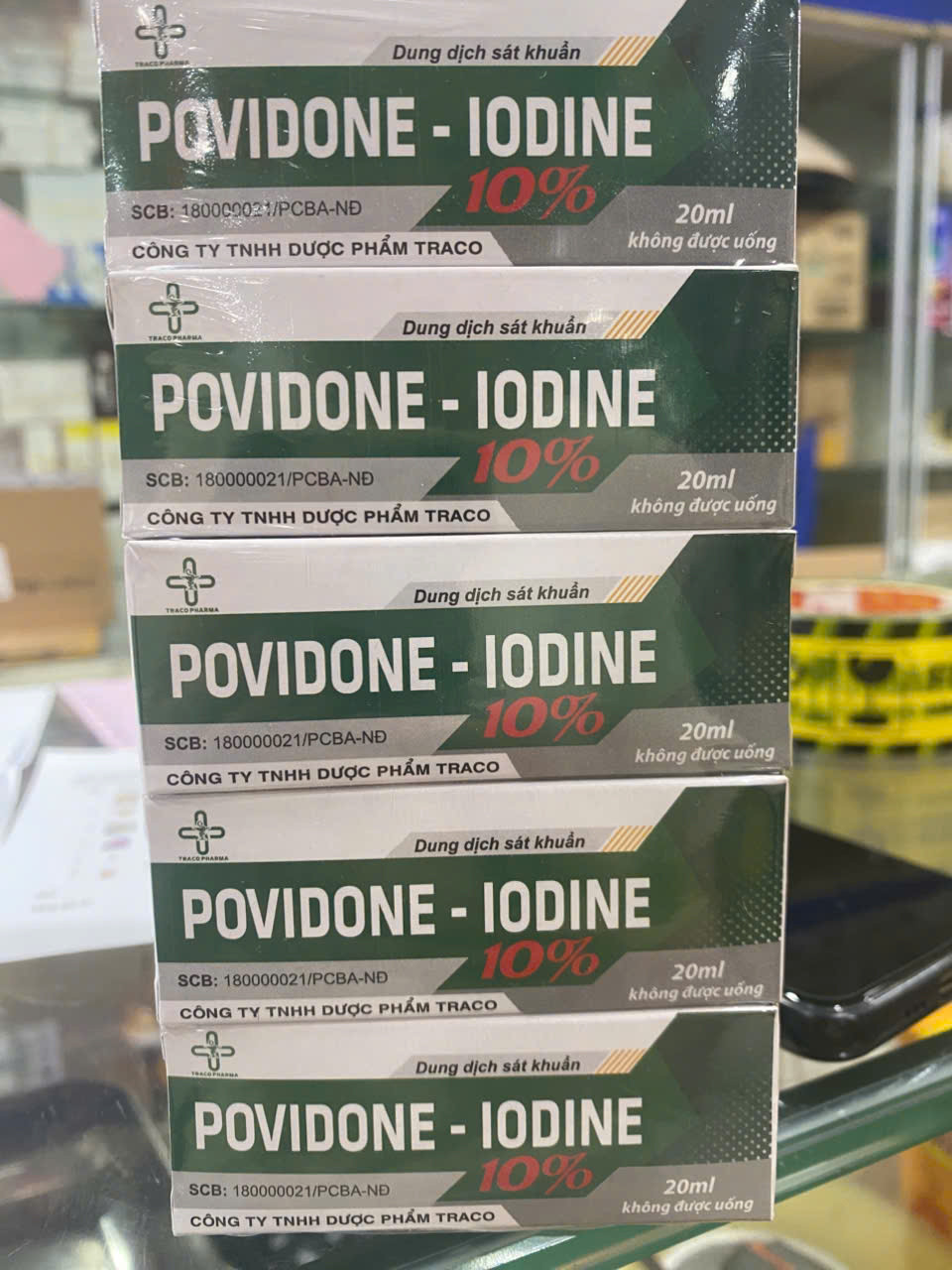Povidon Iodine (cọc 10L/20ml)