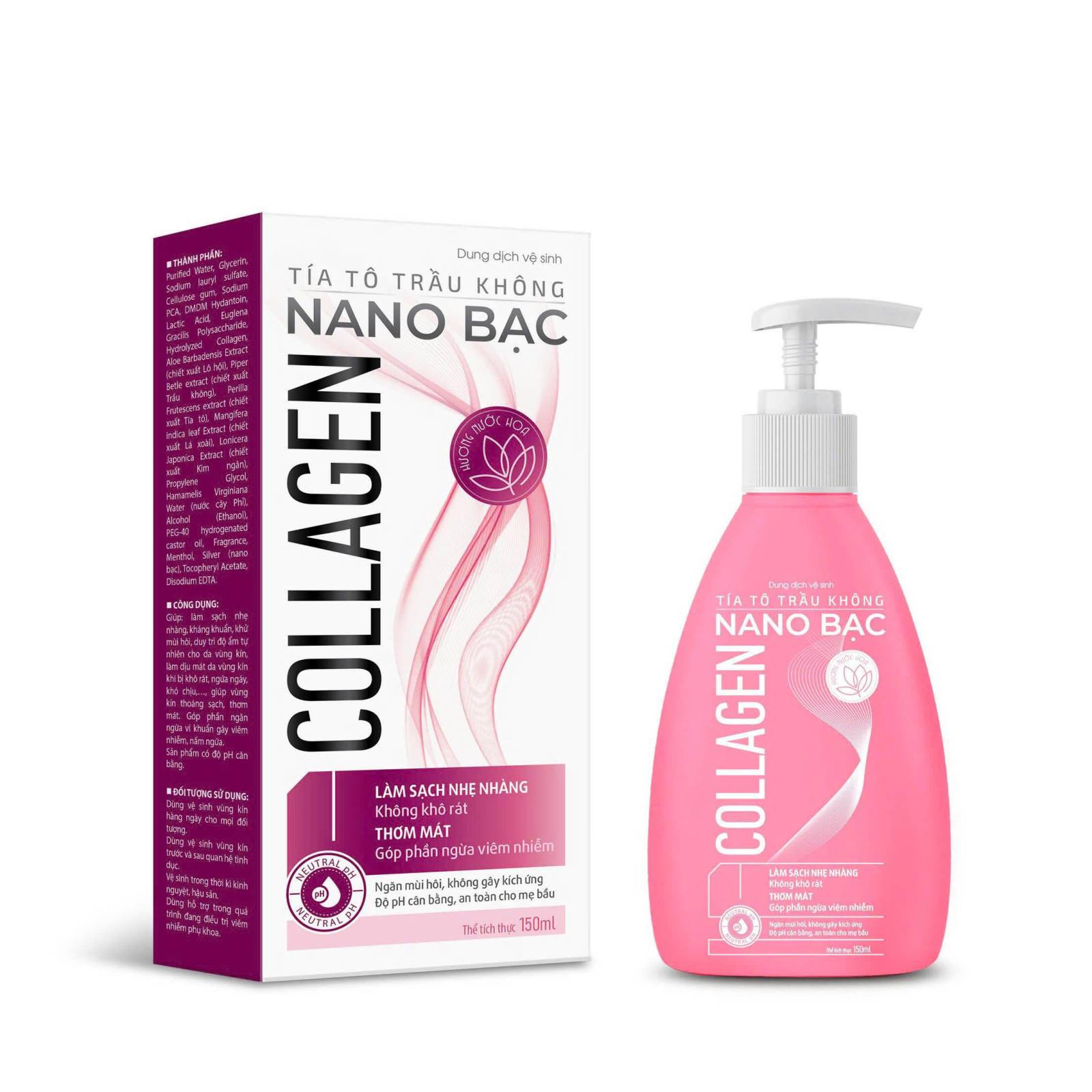 Dung Dịch Vs Tía Tô Trầu Không Nano Bạc Colagen (Tím) Ngày 29/4, Sức Sống Mới (Lọ/150Ml) K96H